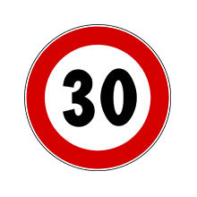 Italy_Traffic_Sign_Maximum_Speed_30_km_h