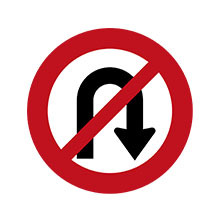 New Zealand Traffic Sign No U turn