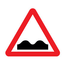 UK Traffic Sign Uneven Road