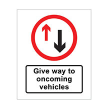 UK Traffic Sign Give Priority to Vehicles from Opposite Direction