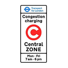 UK Traffic Sign Entrance to Congestion Charging Zone
