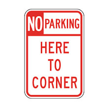 United_States_of_ America_Traffic_Sign_No_Parking_Here_to_Corner