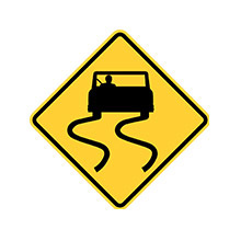 United_States_of_ America_Traffic_Sign_Road_Slippery_When_Wet