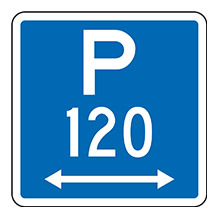 New Zealand Parking With Specified Time And Arrow