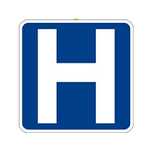 United_States_of_ America_Traffic_Sign_Hospital_sign