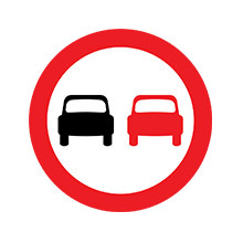 UK Traffic Sign No Overtaking