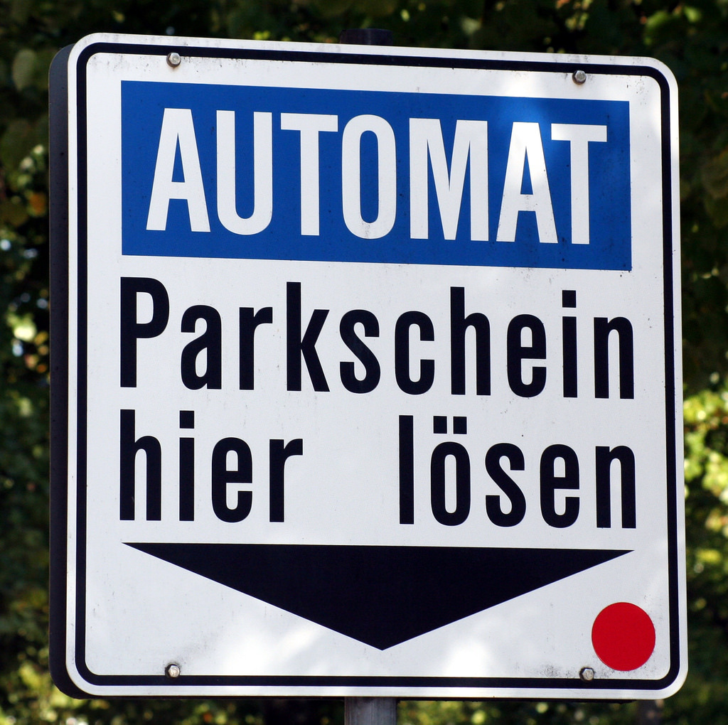 Germany Parking Machine Sign