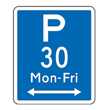 New Zealand Parking With Specified Time And Dates And Arrow